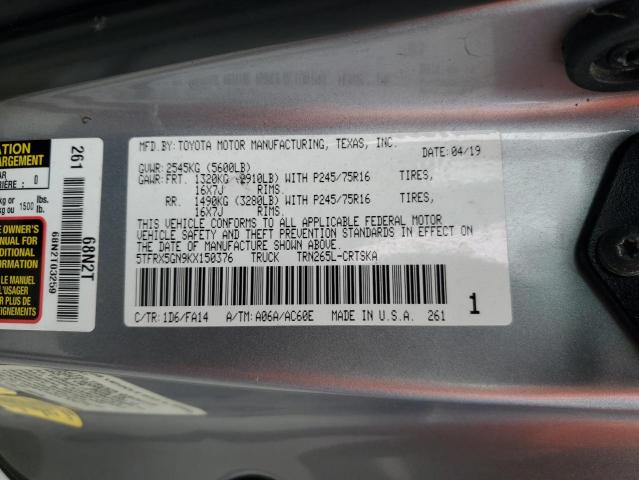 2019 TOYOTA TACOMA ACC 5TFRX5GN9KX150376