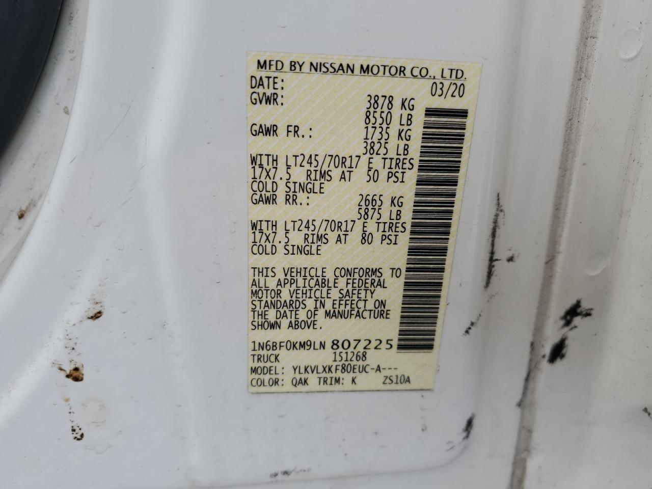 NISSAN NV1500 1500 S