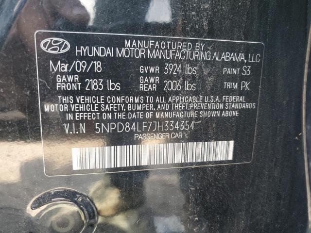 2018 HYUNDAI ELANTRA SE 5NPD84LF7JH334354