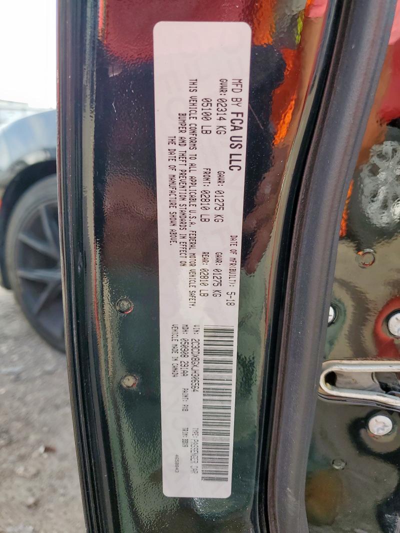 2018 DODGE CHARGER SXT 2C3CDXBGXJH306564
