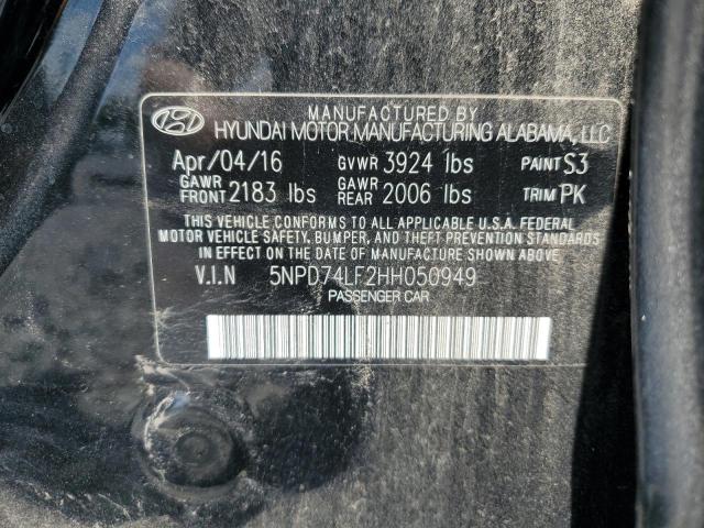 2017 HYUNDAI ELANTRA SE - 5NPD74LF2HH050949