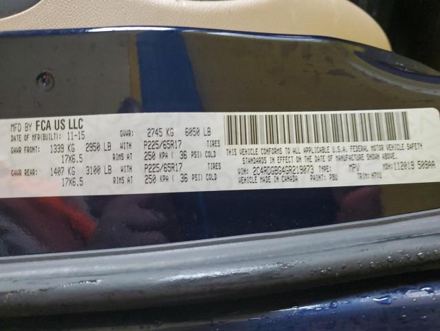2016 DODGE GRAND CARA 2C4RDGBG4GR219073