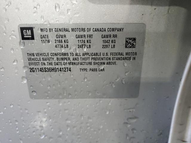 2017 CHEVROLET IMPALA PRE 2G1145S36H9141274