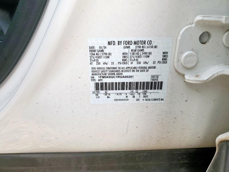 2024 FORD EXPLORER S 1FM5K8GC1RGA00281