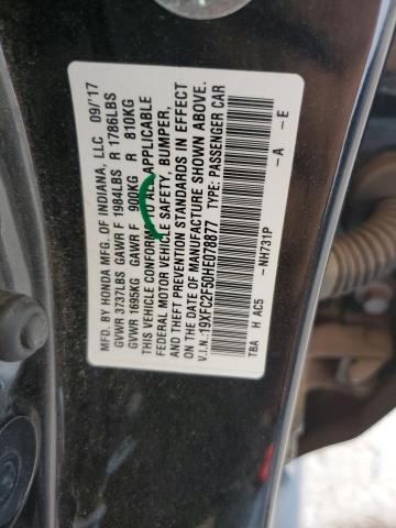 2017 HONDA CIVIC LX 19XFC2F50HE078877