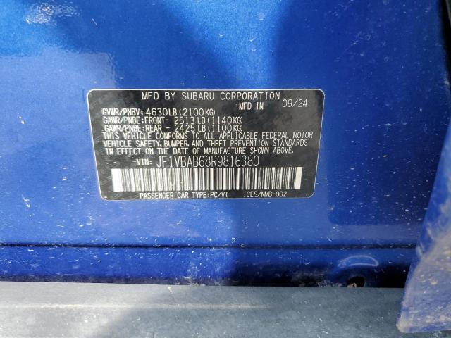 2024 SUBARU WRX JF1VBAB68R9816380