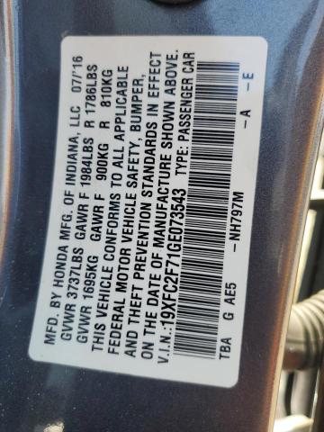 2016 HONDA CIVIC EX 19XFC2F71GE073543