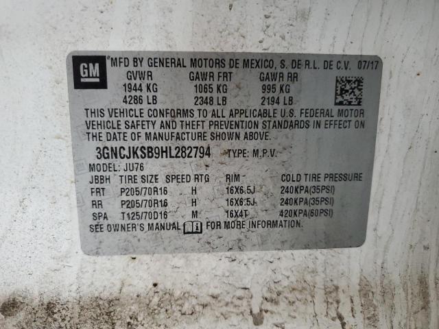 2017 CHEVROLET TRAX LS 3GNCJKSB9HL282794