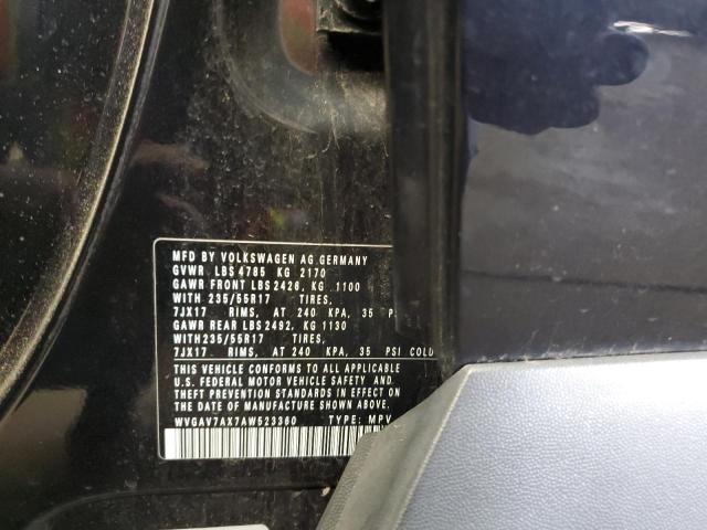 2010 VOLKSWAGEN TIGUAN S - WVGAV7AX7AW523360
