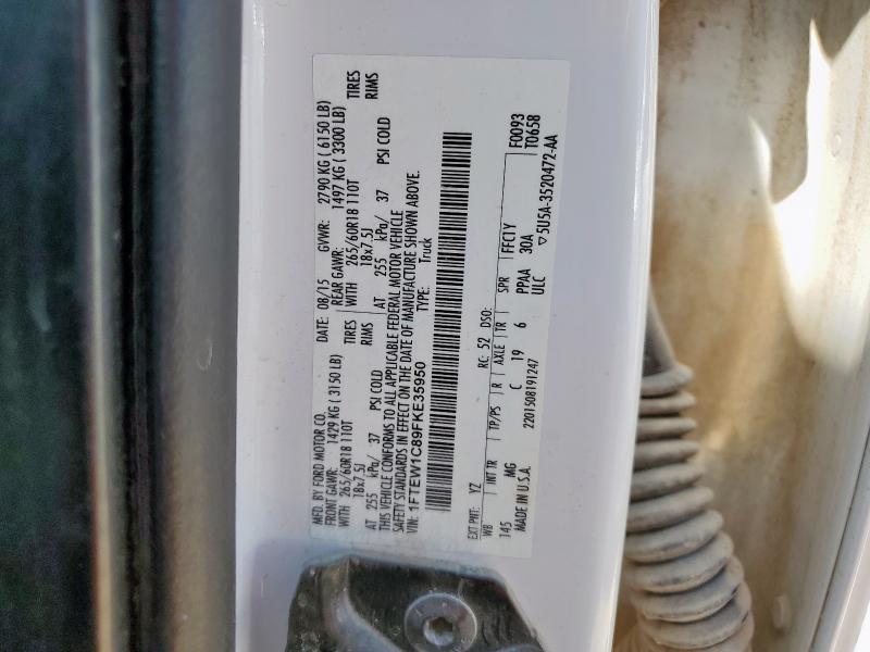 2015 FORD F150 SUPER 1FTEW1C89FKE35950