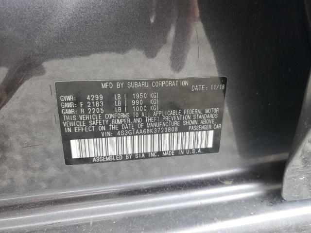 2019 SUBARU IMPREZA 4S3GTAA68K3720808