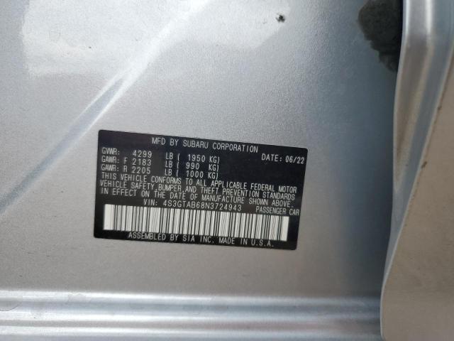 2022 SUBARU IMPREZA - 4S3GTAB68N3724943