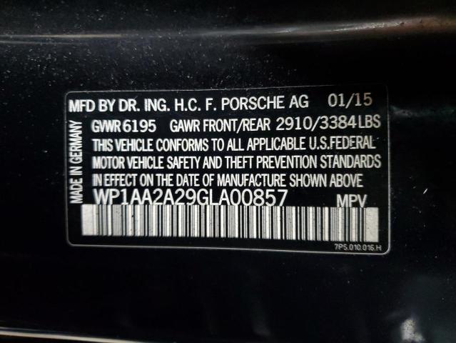 2016 PORSCHE CAYENNE WP1AA2A29GLA00857