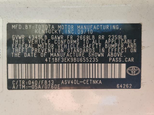 2011 TOYOTA CAMRY BASE - 4T1BF3EK9BU655235