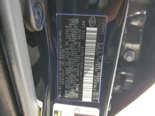 2020 TOYOTA CAMRY SE 4T1M11AK2LU396476