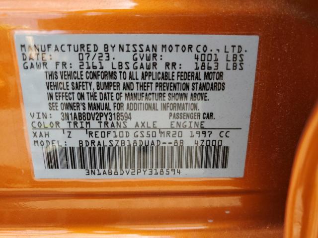 2023 NISSAN SENTRA SR 3N1AB8DV2PY318594