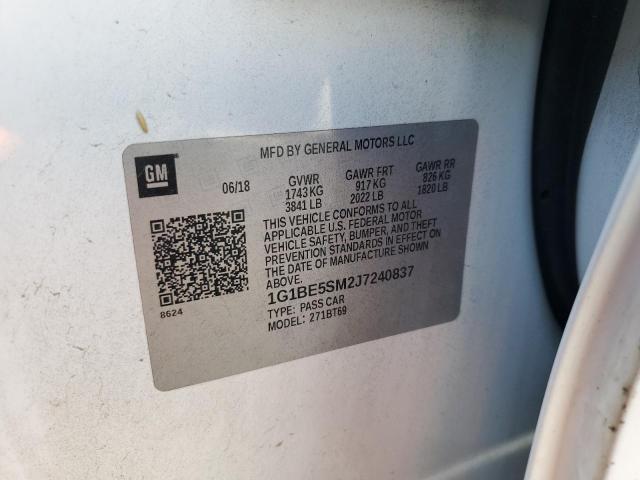2018 CHEVROLET CRUZE LT 1G1BE5SM2J7240837