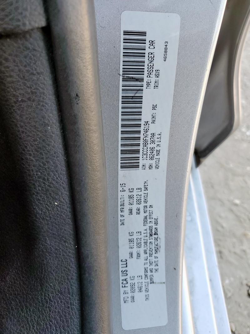 2015 CHRYSLER 200 LIMITE - 1C3CCCAB0FN746194