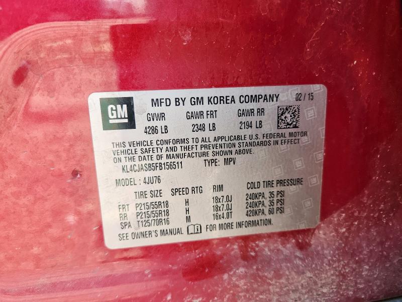 2015 BUICK ENCORE KL4CJASB5FB156511
