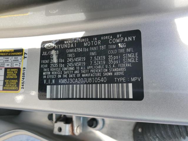 2018 HYUNDAI TUCSON VAL - KM8J3CA20JU810540