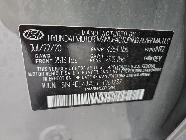 2020 HYUNDAI SONATA SEL 5NPEL4JA0LH061237
