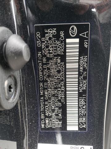 2020 LEXUS UX 250H JTHR9JBH9L2030224