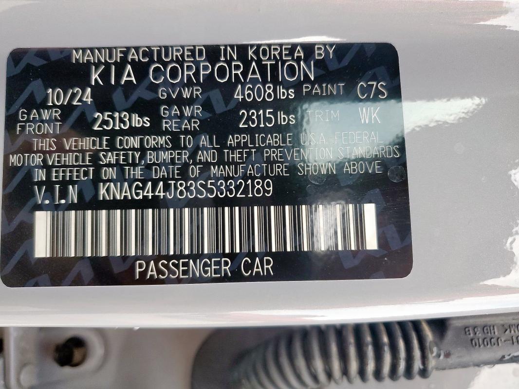 2025 KIA K5 GT KNAG44J83S5332189
