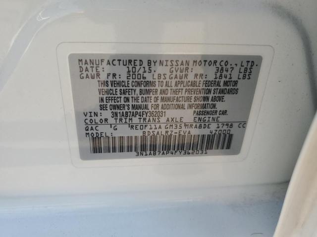 2015 NISSAN SENTRA S - 3N1AB7AP4FY362031