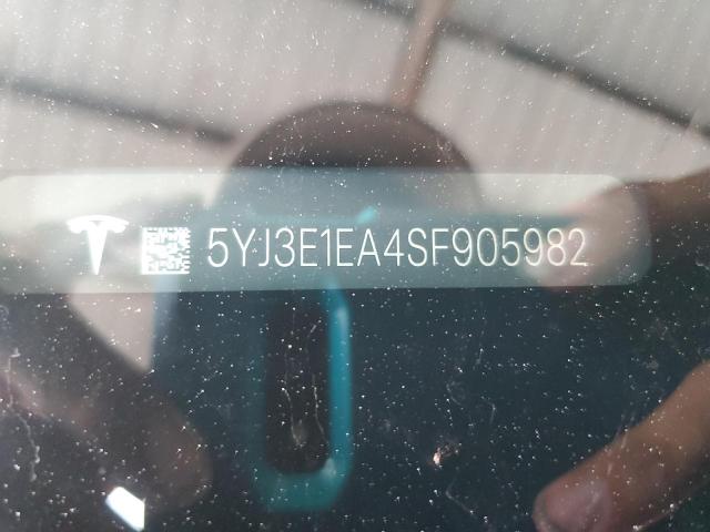2025 TESLA MODEL 3 5YJ3E1EA4SF905982