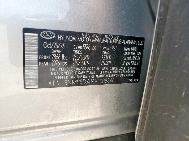 2023 HYUNDAI SANTA FE L - 5NMS5DA16PH019848