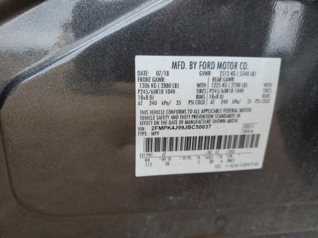 2018 FORD EDGE SEL 2FMPK4J99JBC50037