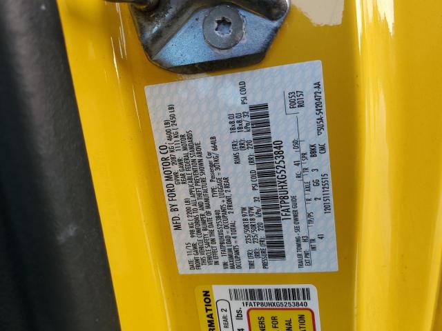 2016 FORD MUSTANG - 1FATP8UHXG5253840