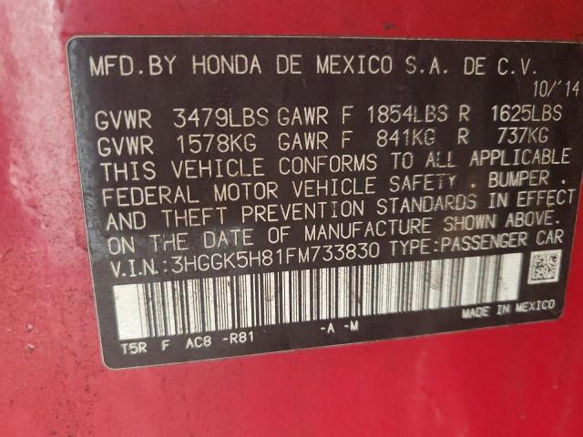 2015 HONDA FIT EX 3HGGK5H81FM733830