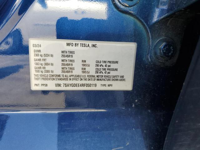 2024 TESLA MODEL Y 7SAYGDEE4RF050119