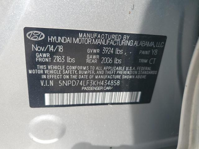 2019 HYUNDAI ELANTRA SE - 5NPD74LF3KH434858