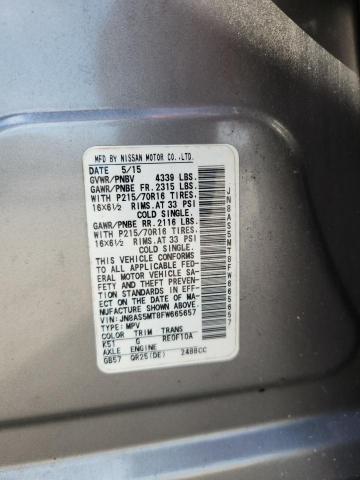 2015 NISSAN ROGUE SELE JN8AS5MT8FW665657