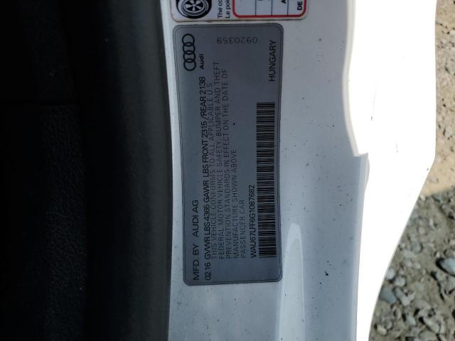 2016 AUDI A3 PREMIUM WAU67LFF6G1087682