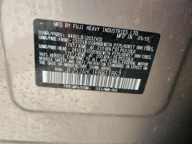2015 SUBARU FORESTER 2 JF2SJAHC1FH811862