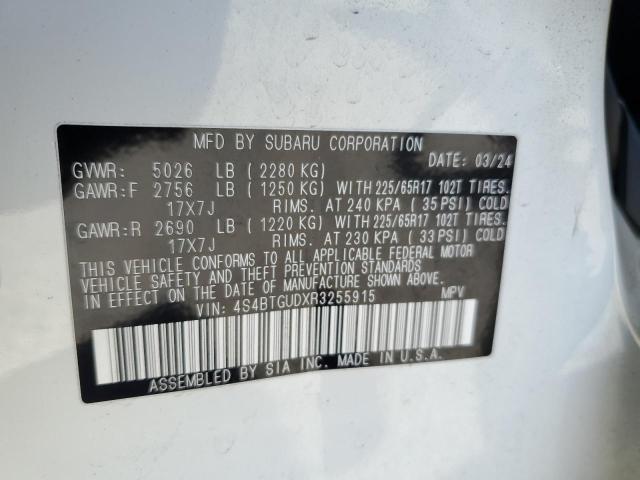 2024 SUBARU OUTBACK WI 4S4BTGUDXR3255915