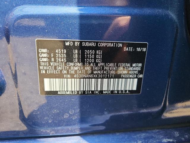 2019 SUBARU LEGACY 2.5 - 4S3BNAN6XK3012171
