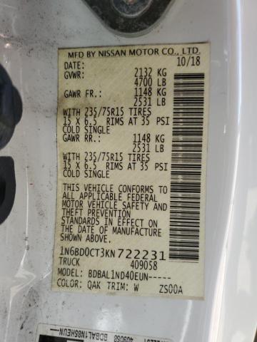 2019 NISSAN FRONTIER S 1N6BD0CT3KN722231