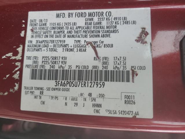 2014 FORD FUSION TIT - 3FA6P0SU7ER127959