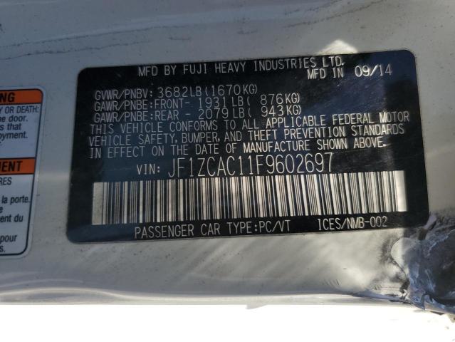 2015 SUBARU BRZ JF1ZCAC11F9602697