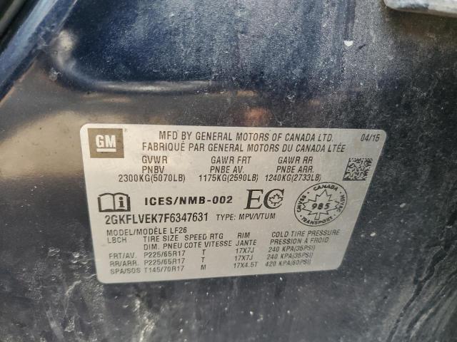 2015 GMC TERRAIN SL 2GKFLVEK7F6347631