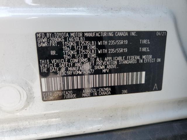 2021 TOYOTA RAV4 XLE P 2T3C1RFV0MW149477
