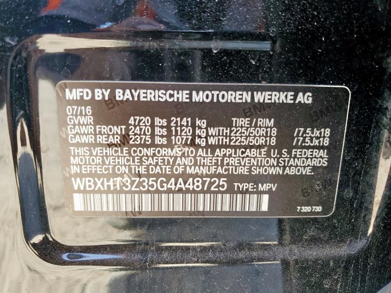 2016 BMW X1 XDRIVE28I - WBXHT3Z35G4A48725