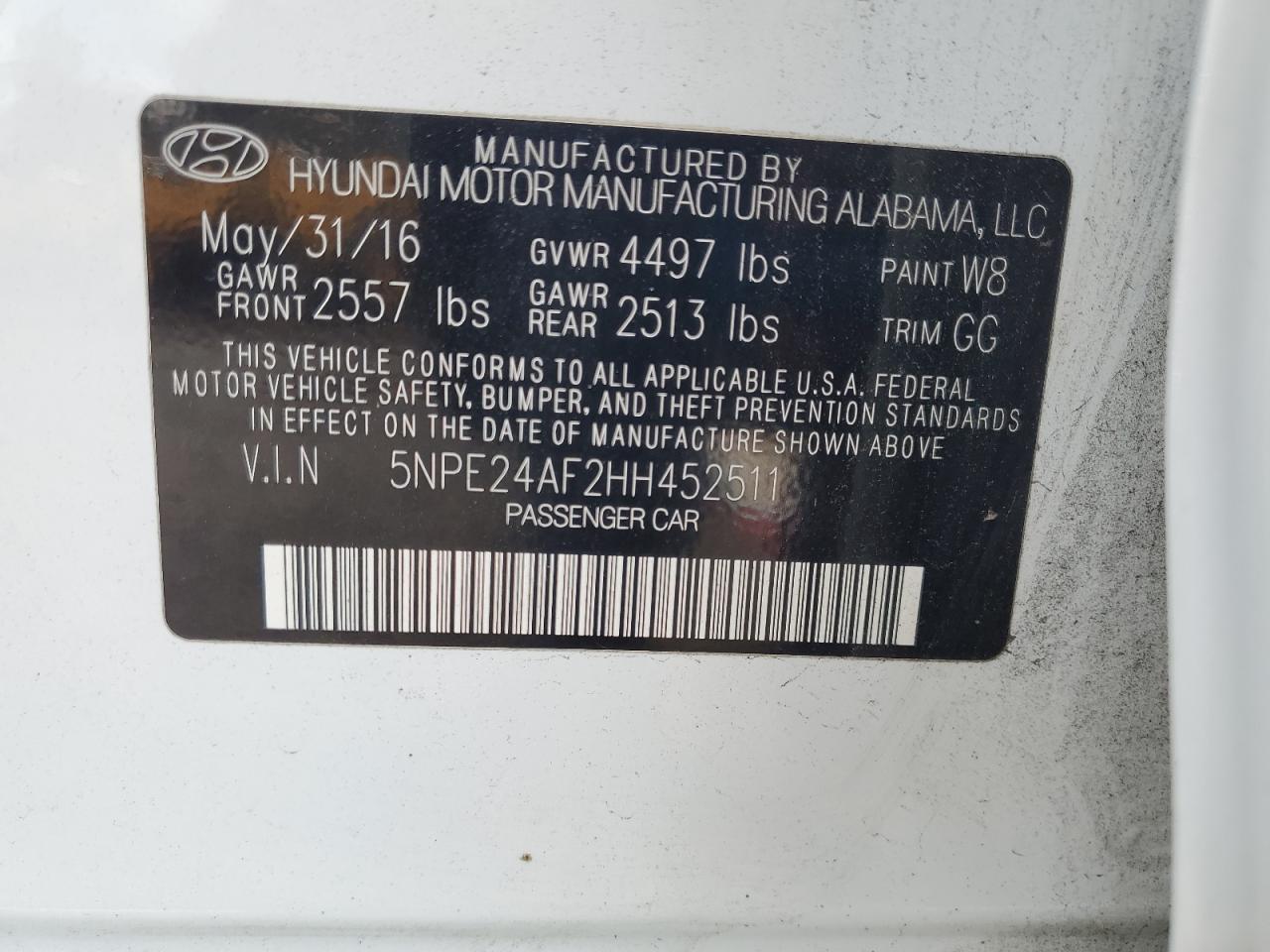 Hyundai Sonata se 2017