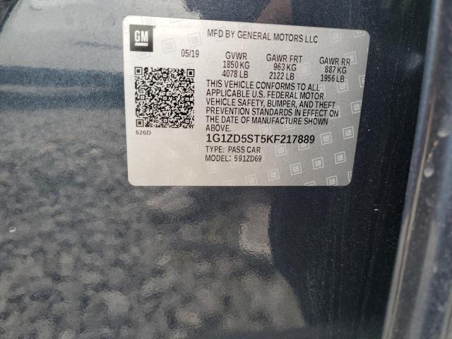 2019 CHEVROLET MALIBU LT 1G1ZD5ST5KF217889
