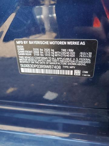 2024 BMW X3 M40I 5UX83DP03R9W87408