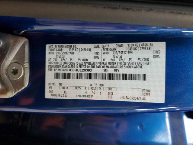2017 FORD ESCAPE SE 1FMCU9GD8HUE20393